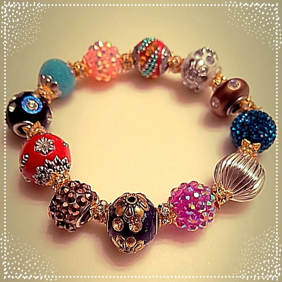 Multicolored Chunky Stretch Bracelet - Picture 1 of 1